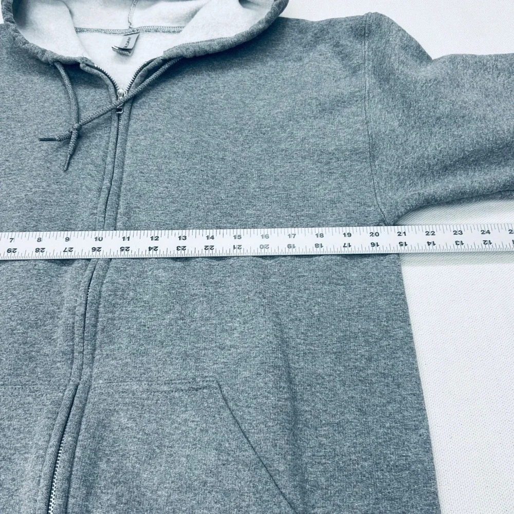 Gildan Volkswagen VW‎ Logo Graphic Zip Up Hoodie Heather Grey Mens Large